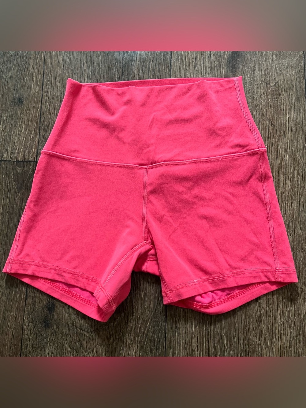 Lululemon Athletica W7CAW align high rise 4” pink athletic bike shorts size 4